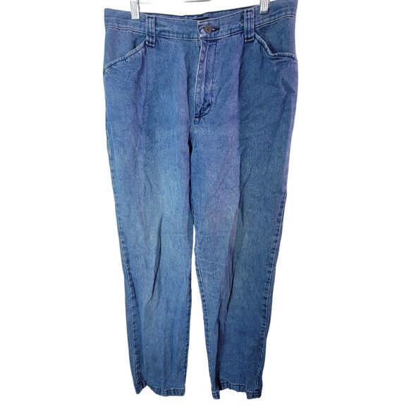 Riders by LEE Womens Size 10P Blue Solid Mom Jeans - Picture 9 of 11